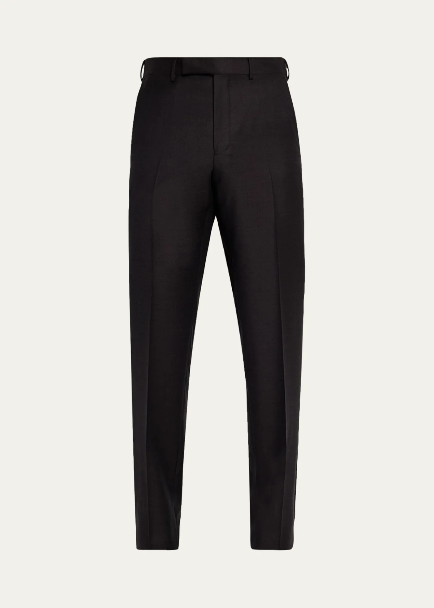ZEGNAMen's Trofeo Wool Slim Flat-Front Trousers