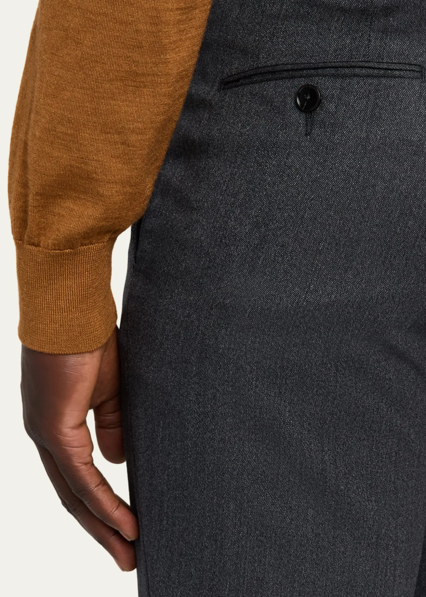 ZEGNAMen's Trofeo Wool Straight Fit Flat-Front Pants