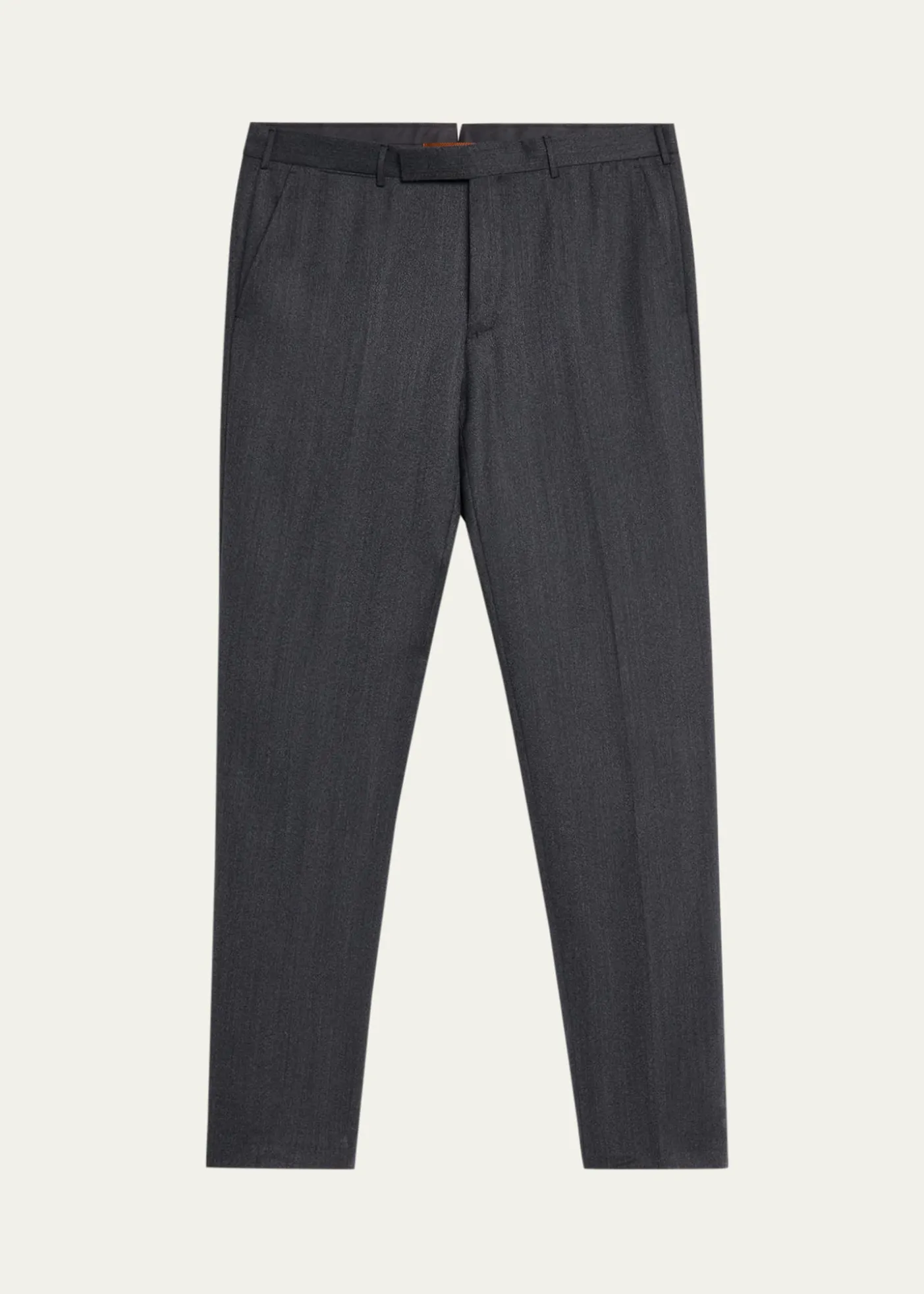 ZEGNAMen's Trofeo Wool Straight Fit Flat-Front Pants