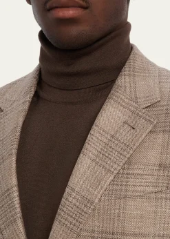ZEGNAMen's Winter Crossover Large Plaid Sport Coat