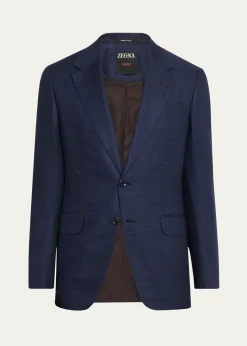 ZEGNAMen's XXX Couture Gingham Cashmere and Silk Sport Coat
