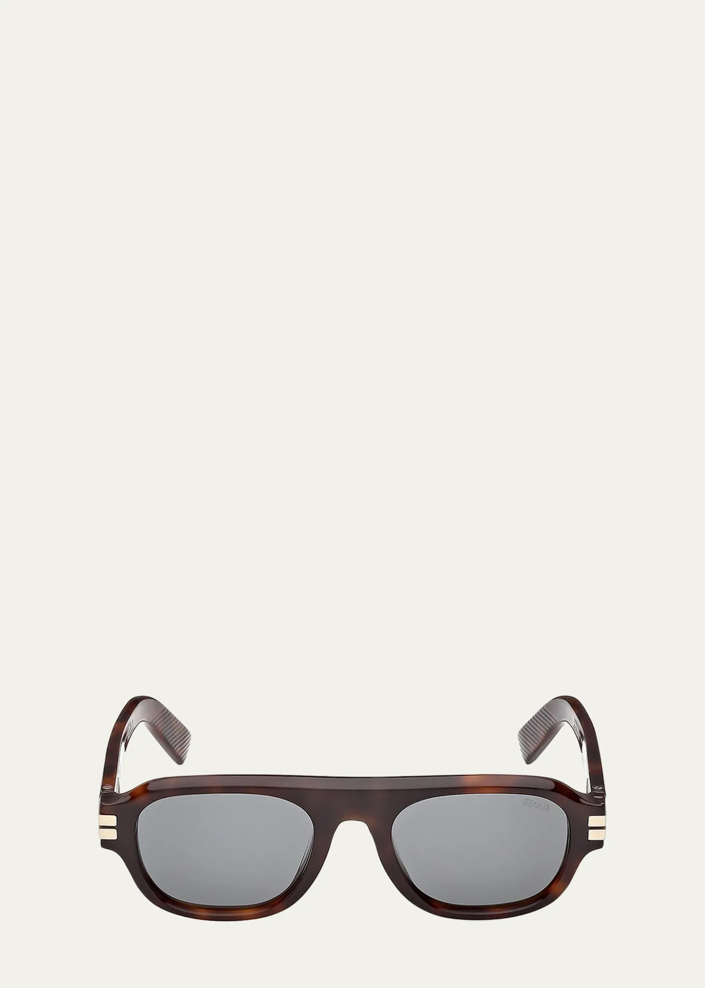 ZEGNA52mm Acetate Round Sunglasses