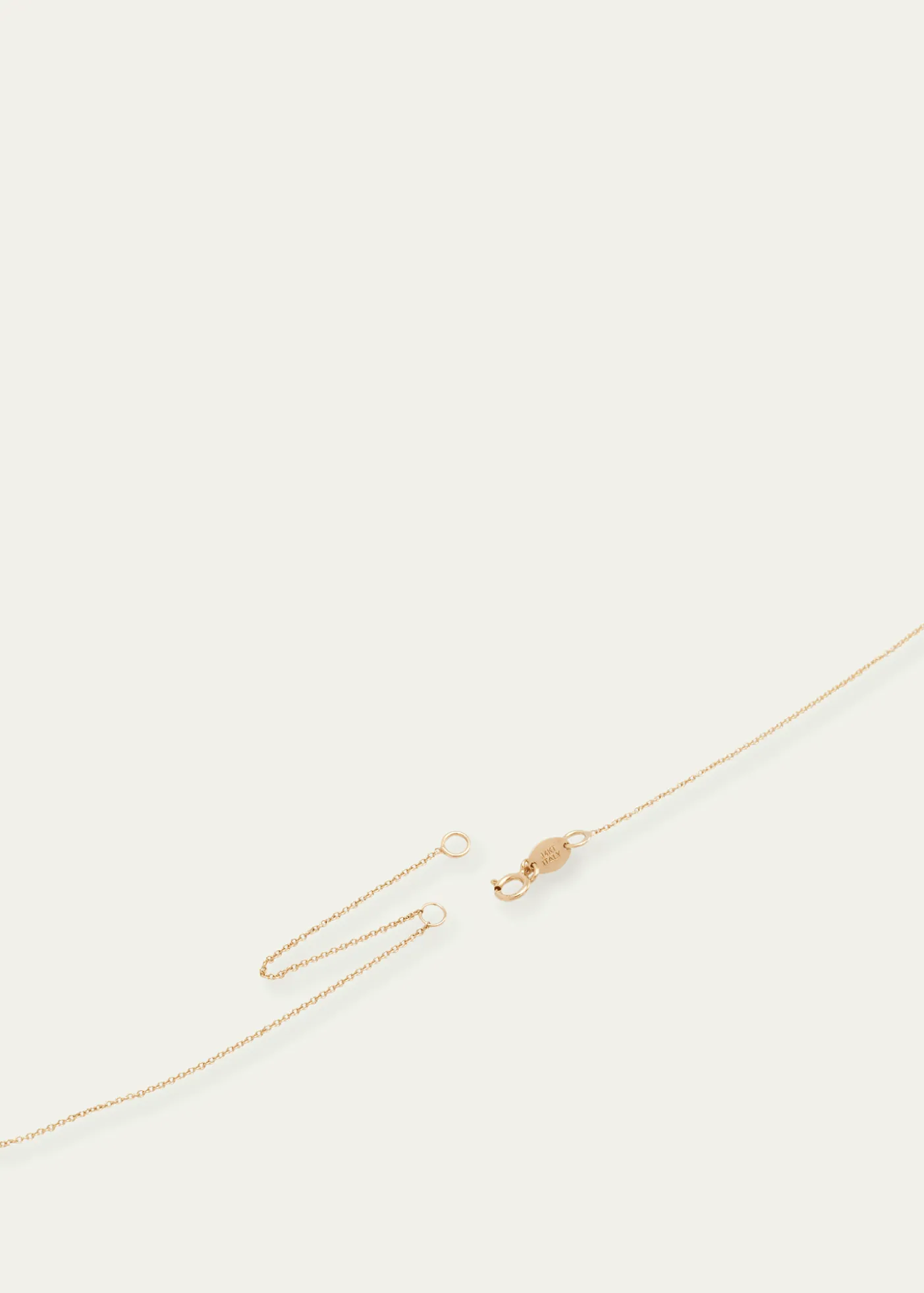 Zoe Lev Jewelry14K Gold Asymmetrical Initial and Bezel Diamond Necklace, 16-18"L